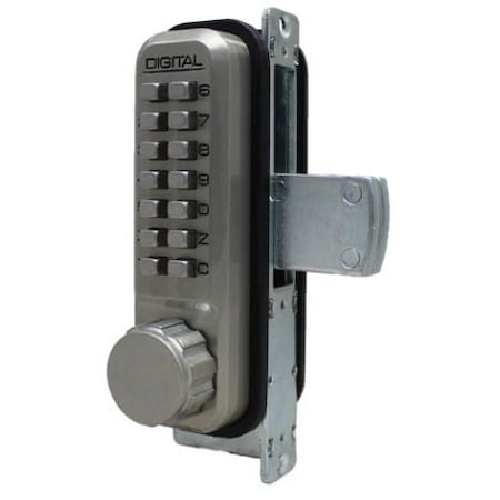 Lockey Mechanical Keyless Narrow Stile Deadbolt Lock Single Combination Satin Nickel 2900-SN